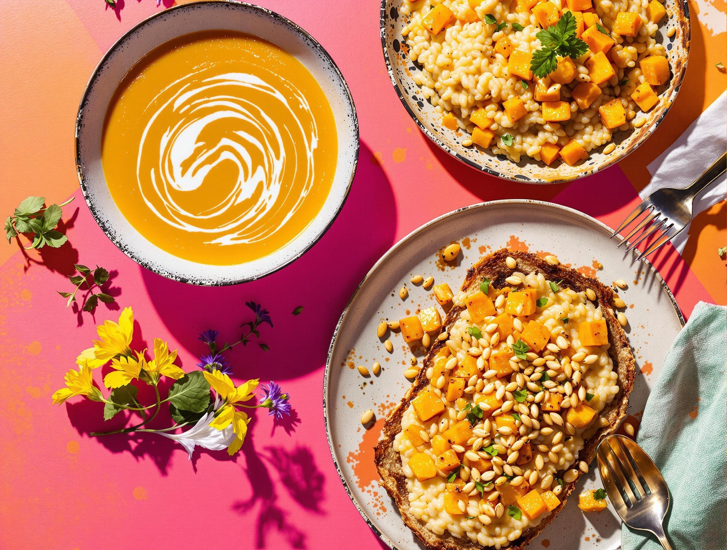 Soupe risotto tartine deluxe restes butternut pop culture