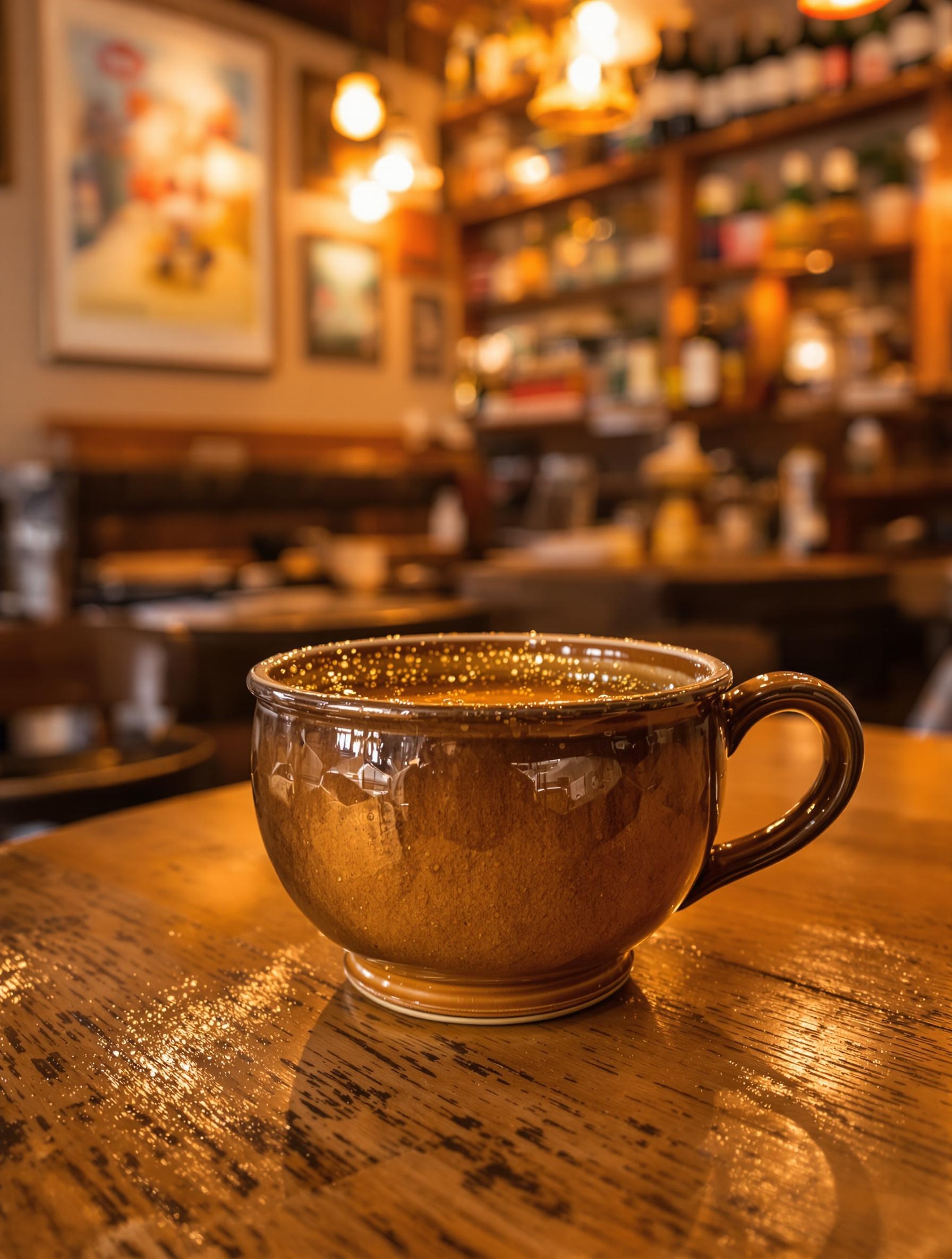 Bolée de cidre dans un bistrot lyonnais avec une ambiance chaleureuse