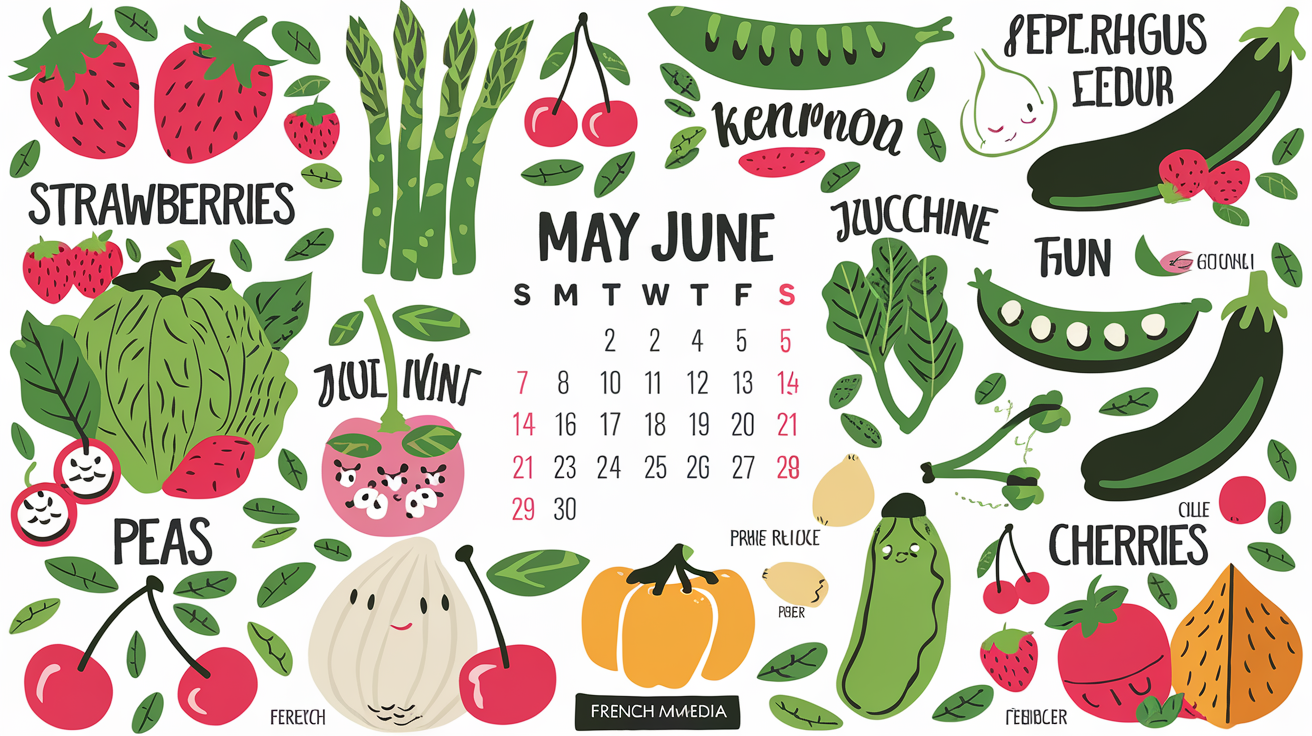 Calendrier produits de saison Mai Juin