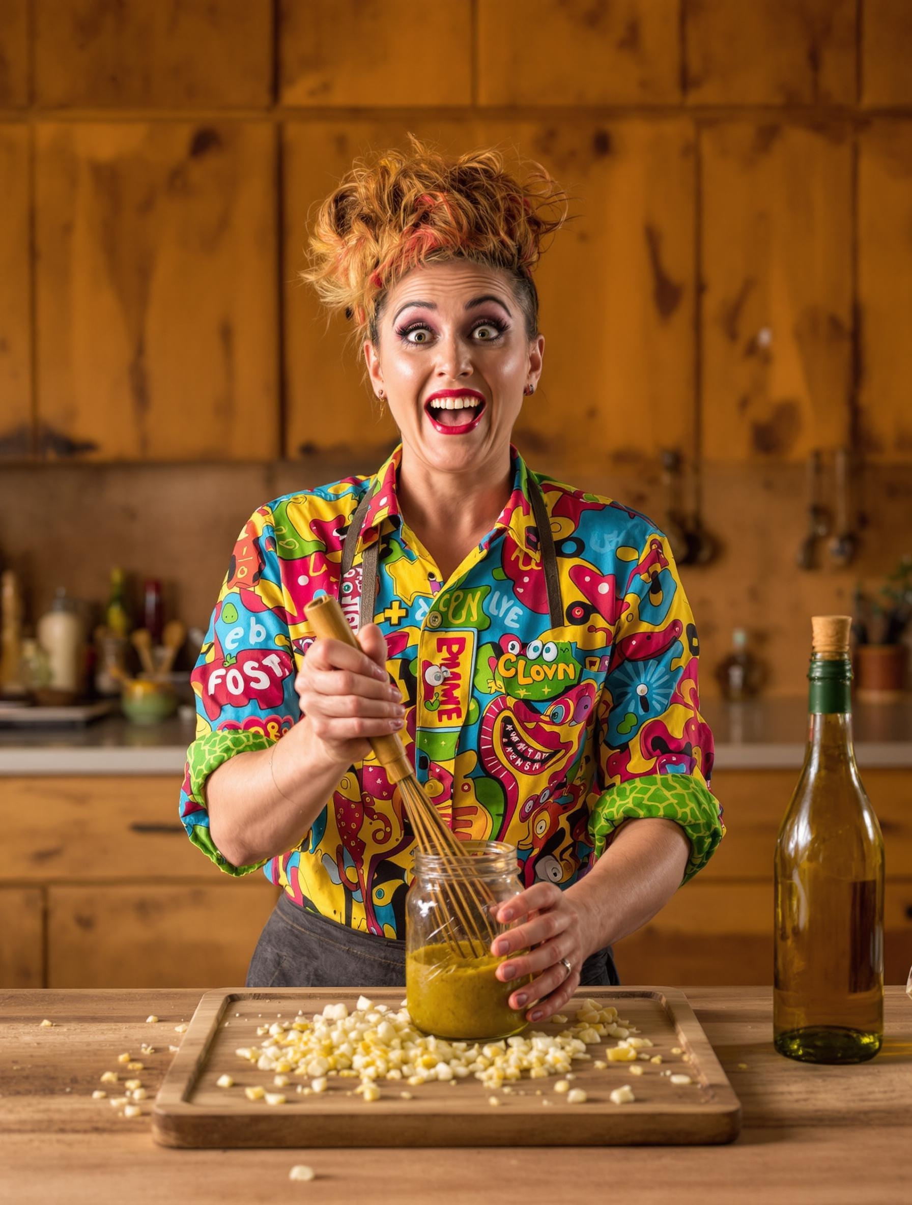 cheffe lyonnaise burlesque émulsionne vinaigrette pot mason