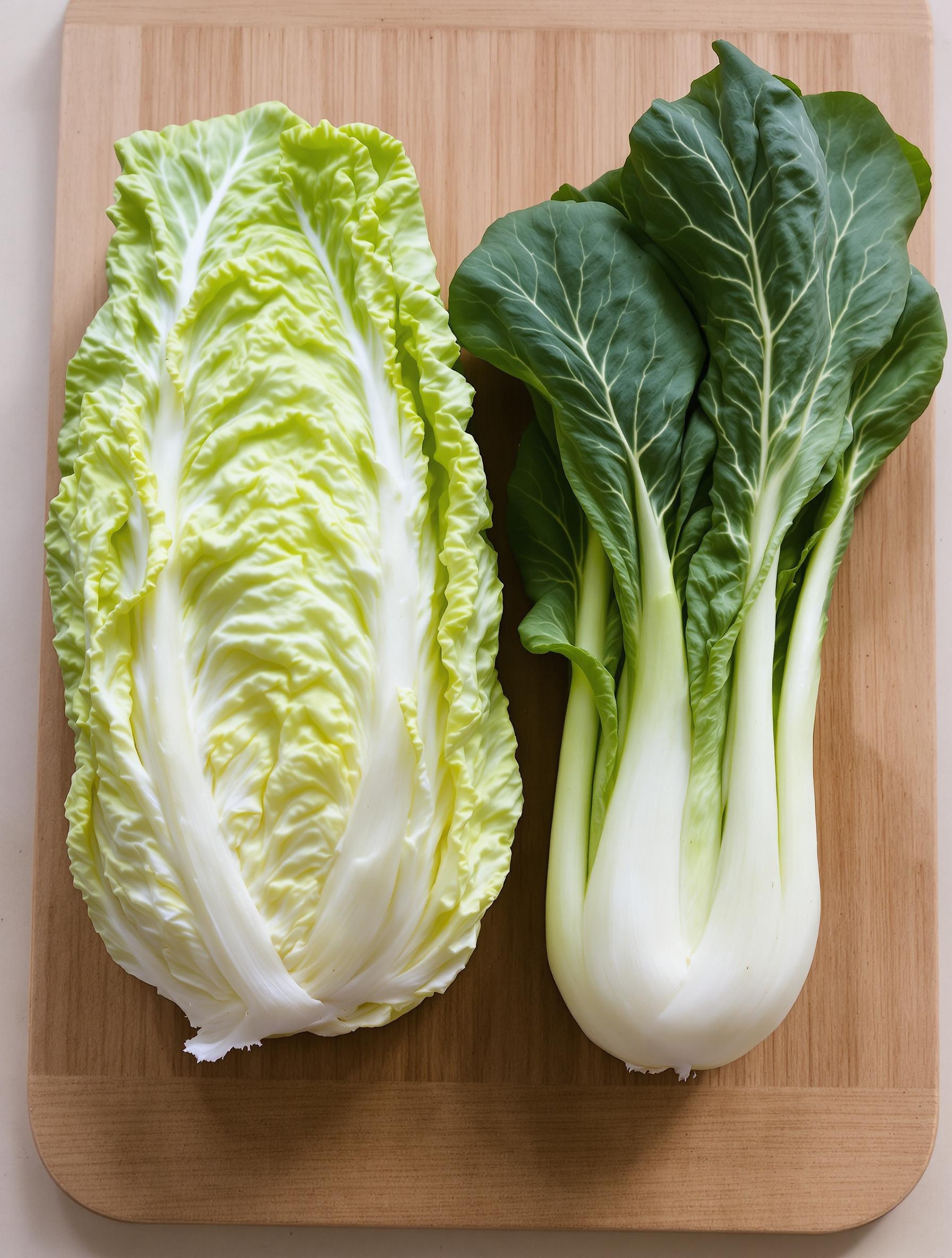 Chou Pé-tsaï vs Pak-choï côte à côte