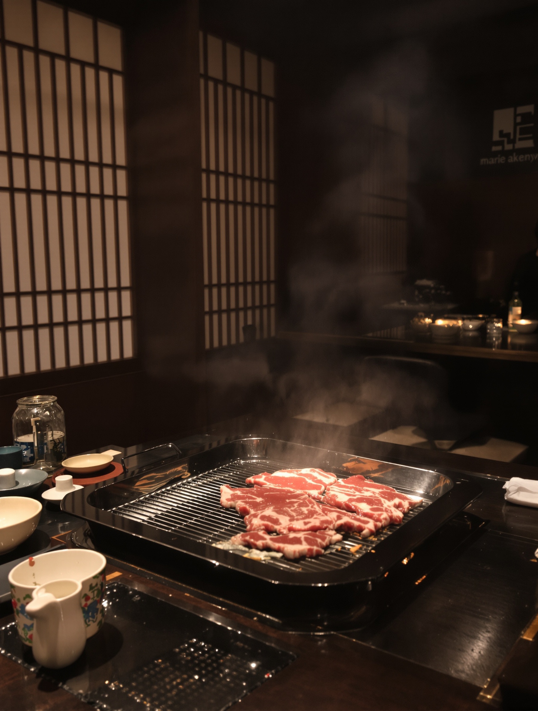 Grill sumibiyaki chez Marie Akaneya
