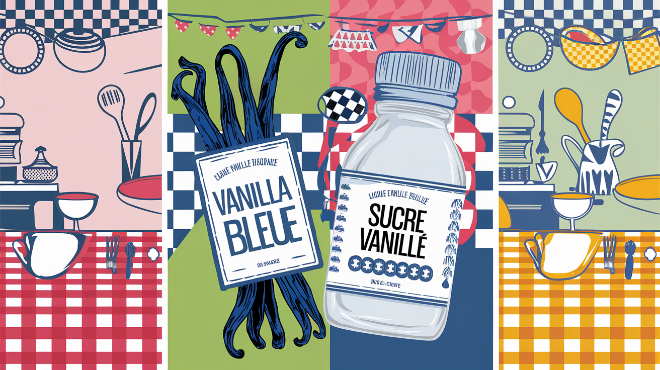 Comparaison entre la vanille bleue et le sucre vanillé dans la cuisine française