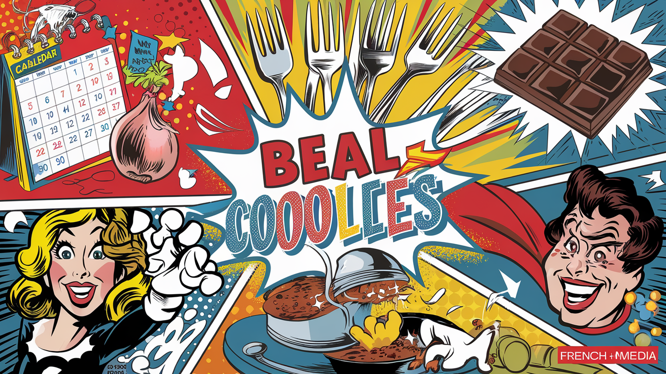 Batch-cooking festif avec fourchettes et chocolat