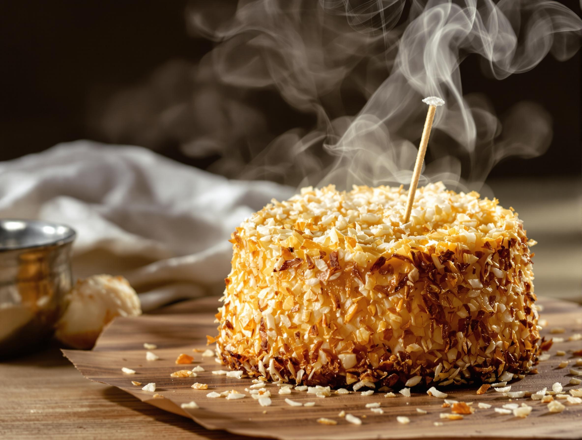 Gâteau à la noix de coco parfaitement cuit, test du cure-dent réussi