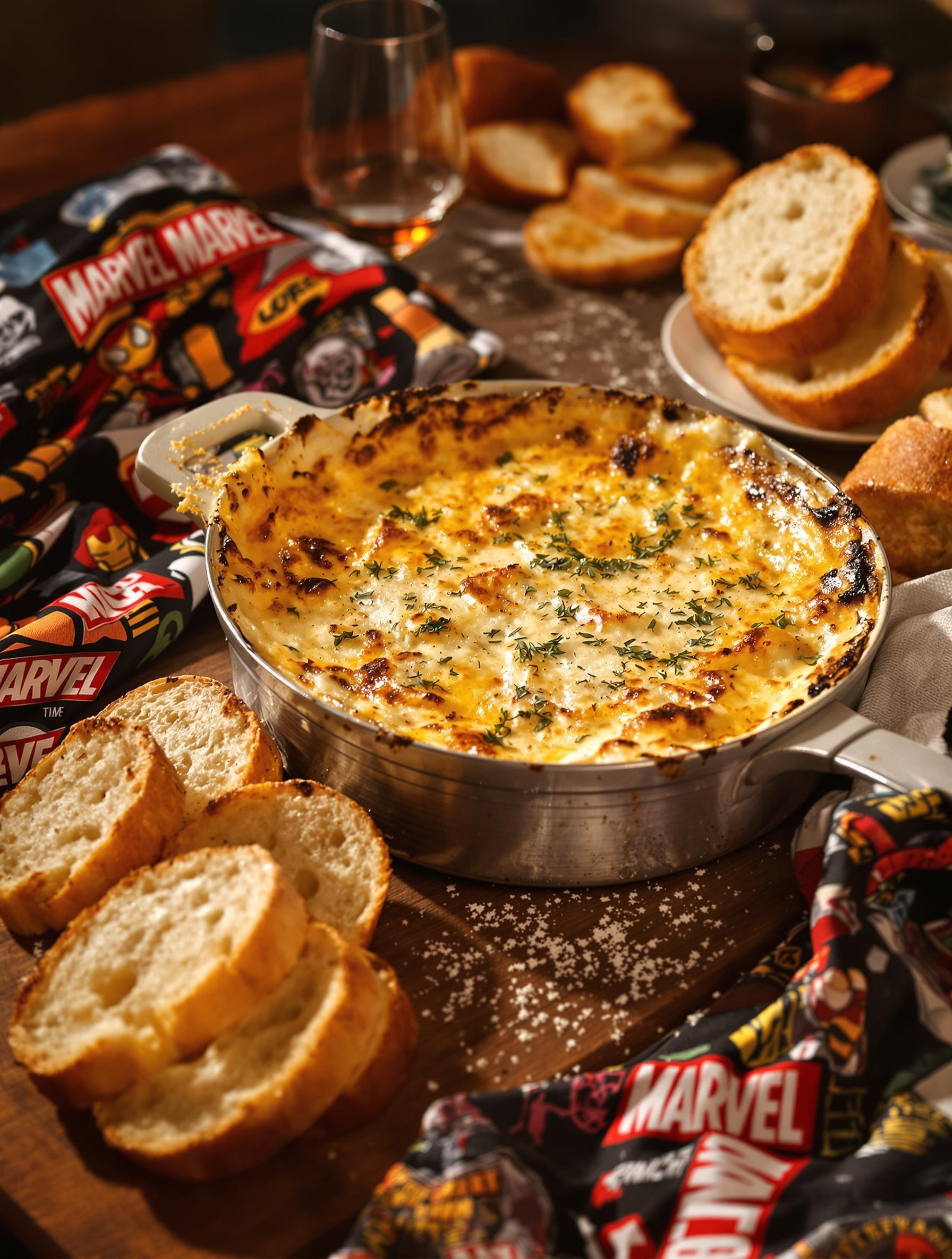 Gratin nordique burlesque avec pain croustillant