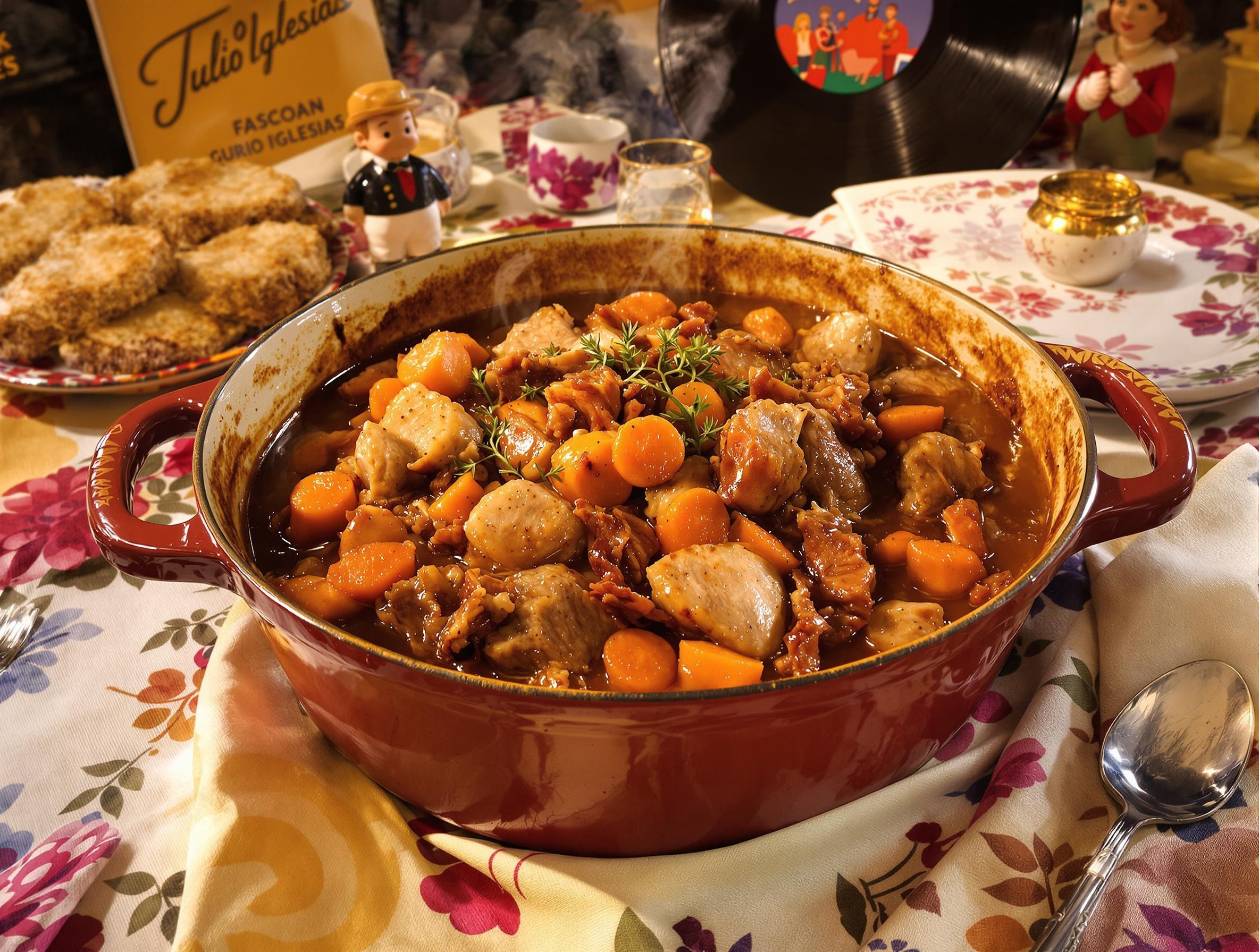 Joue de porc façon grand-mère avec lardons et carottes