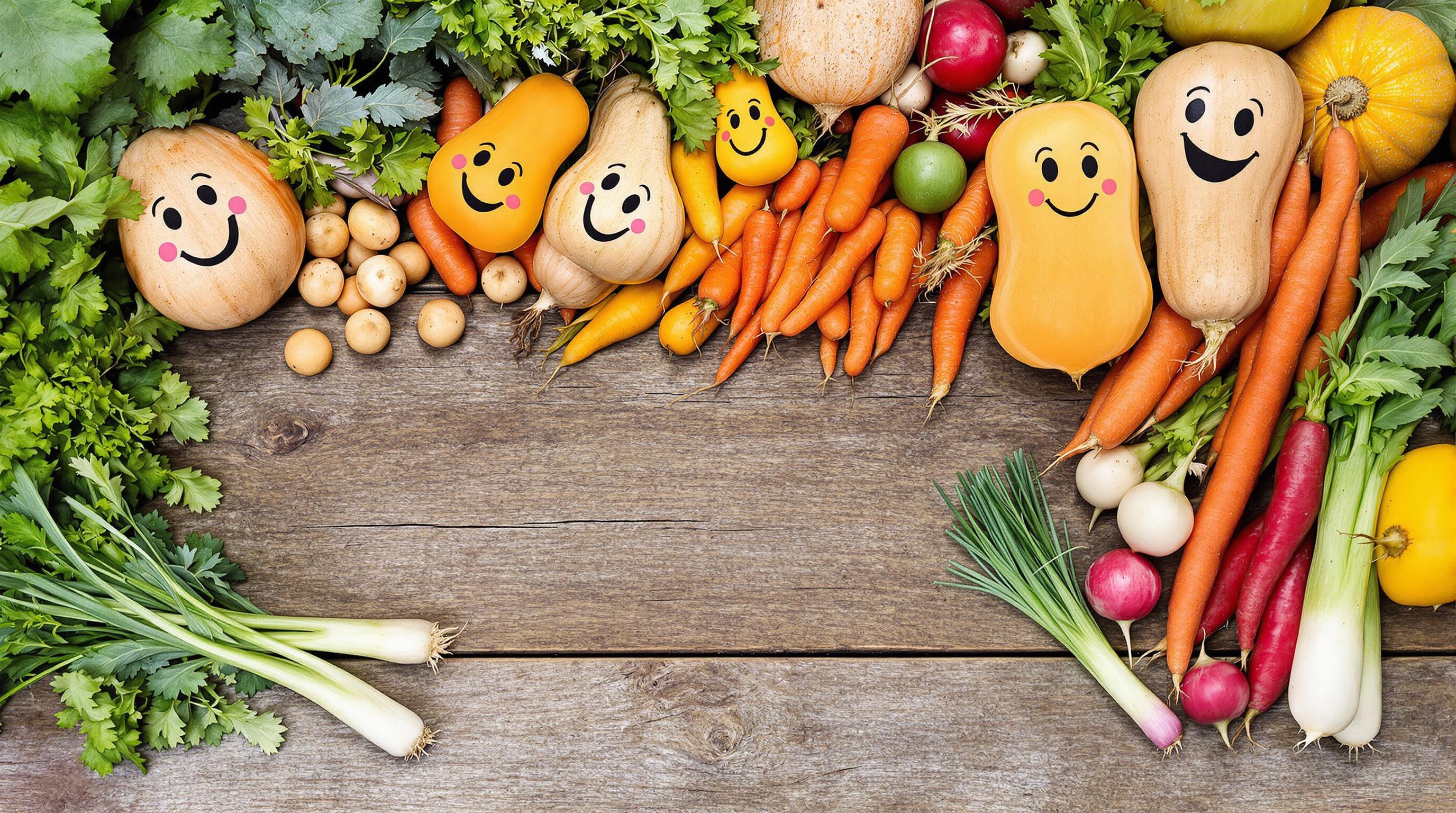 Légumes de saison frais et colorés