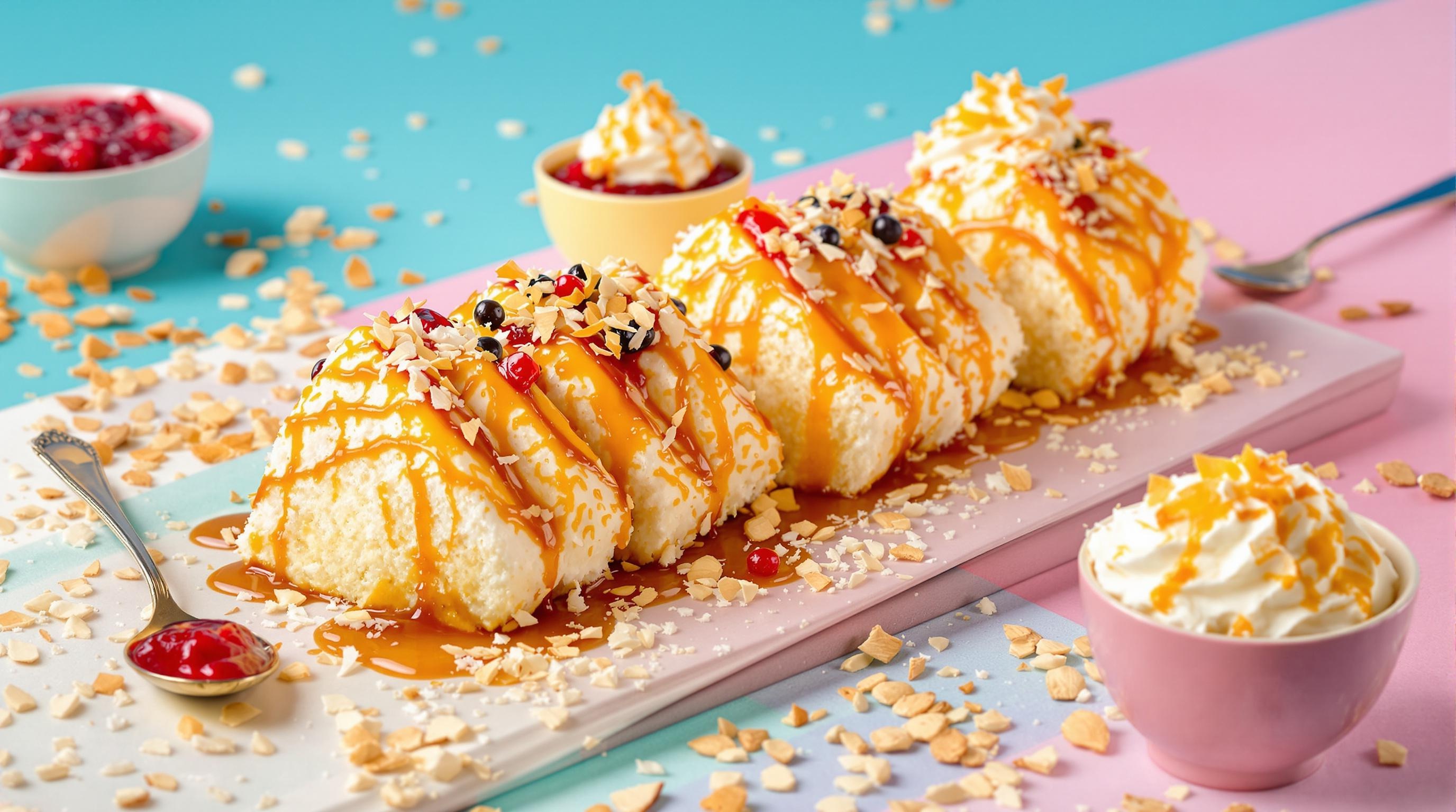 Assortiment de toppings pour sublimer un gâteau à la noix de coco