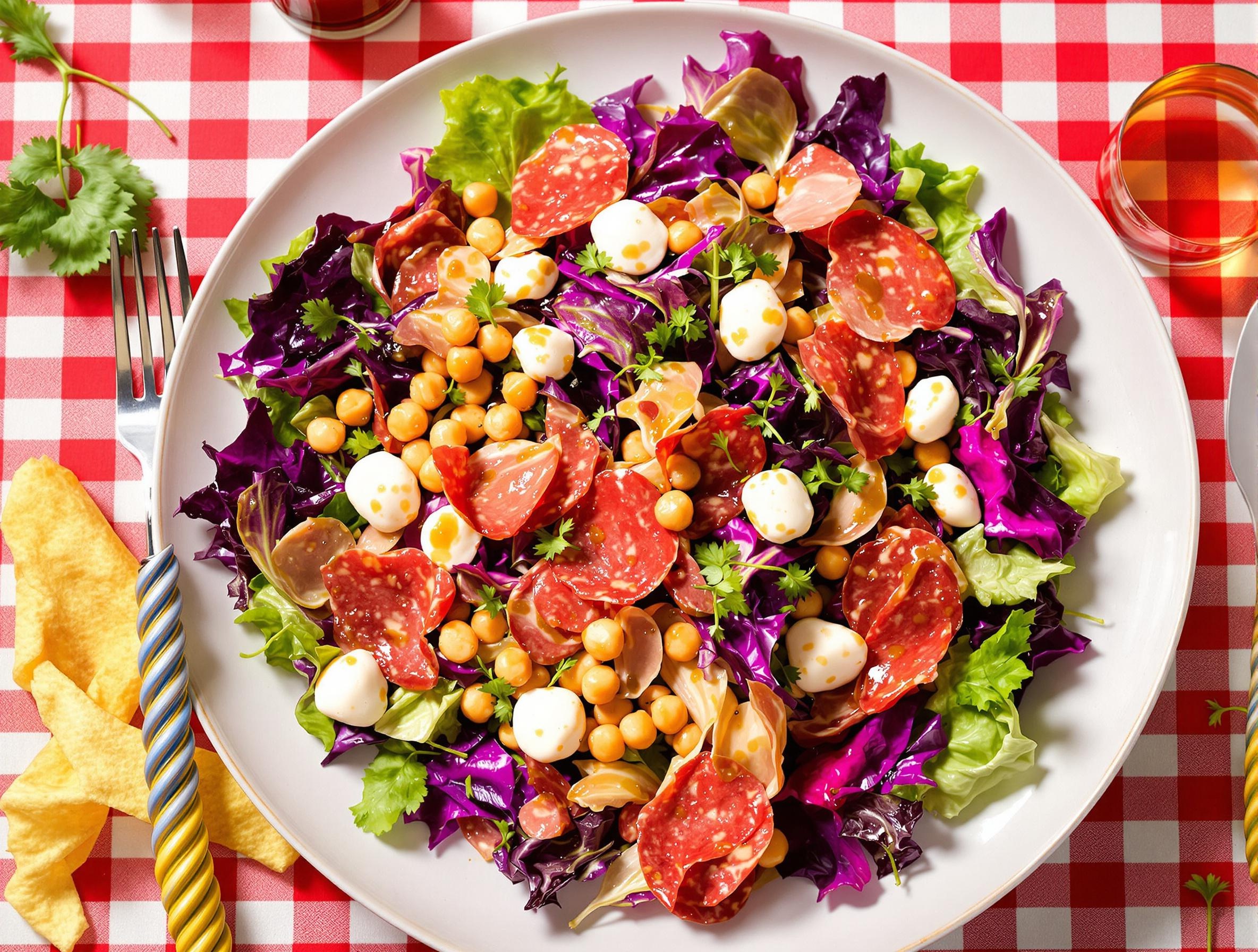 salade pâtes radicchio bocconcini pois chiches burlesque lyonnais