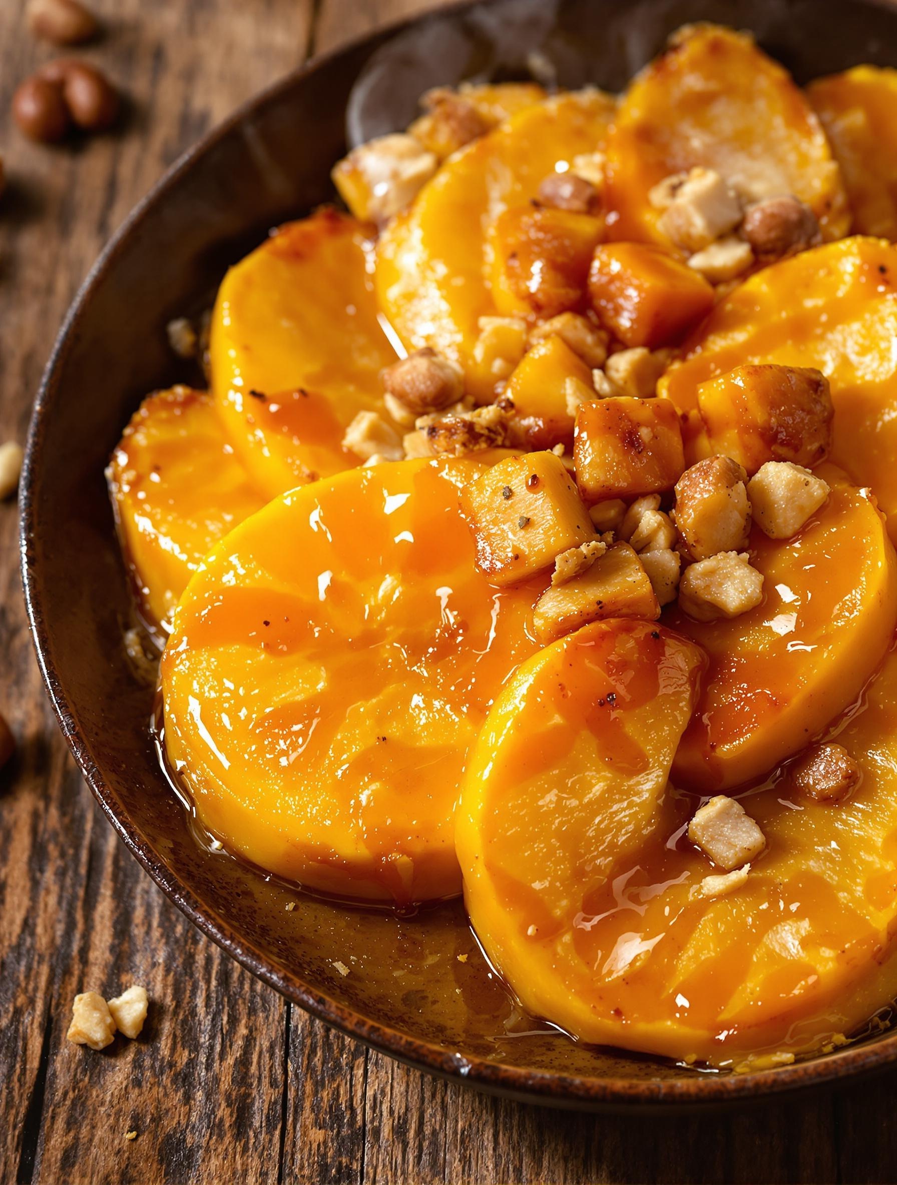 potimarron poêlé dés pommes miel châtaignes sucré salé automne doré