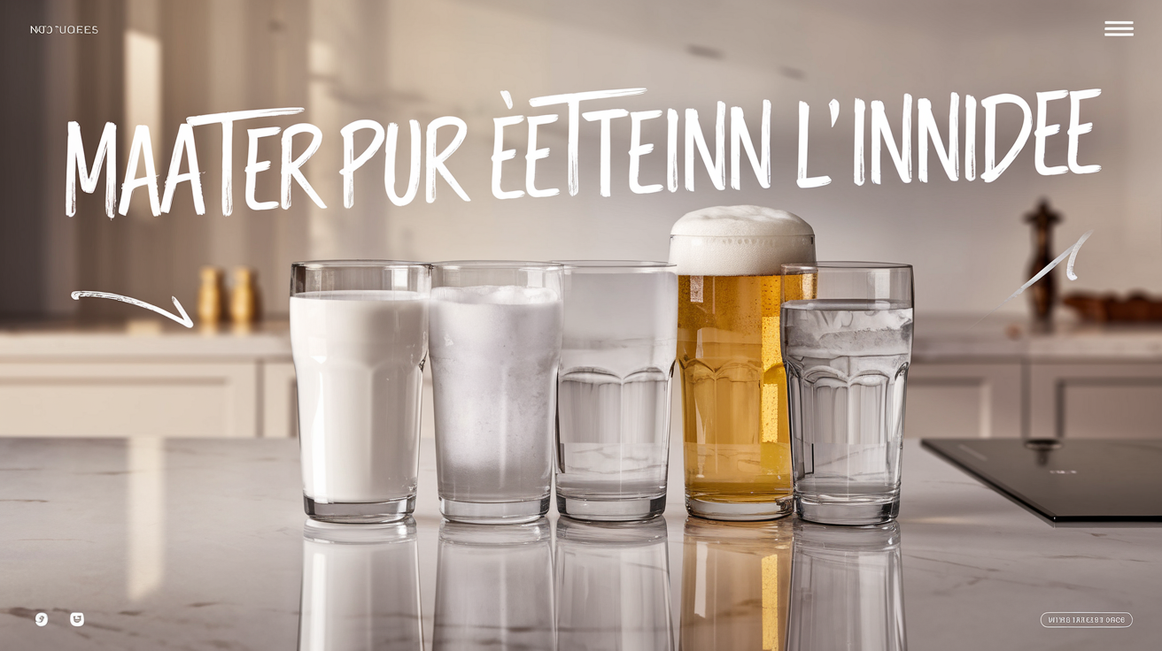 Verres alignés lait sucre bière eau test capsaïcine