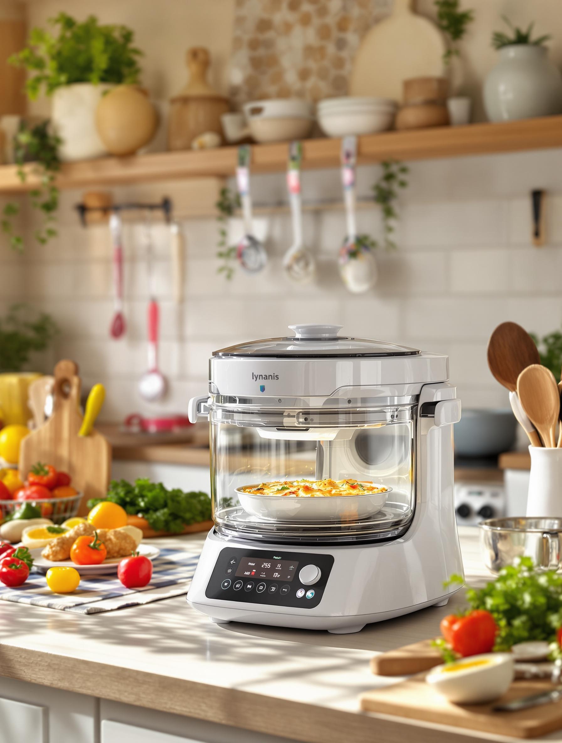 robot cuiseur multifonction moderne sur plan de travail lyonnais gratin cuisson