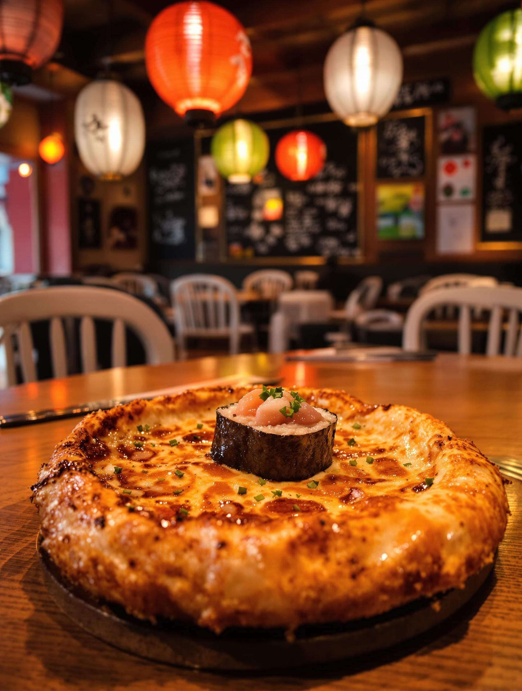 Fusion épique entre sushi et galette dans un décor franco-nippon