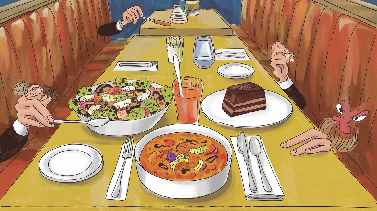Table conviviale avec recettes végétaliennes faciles