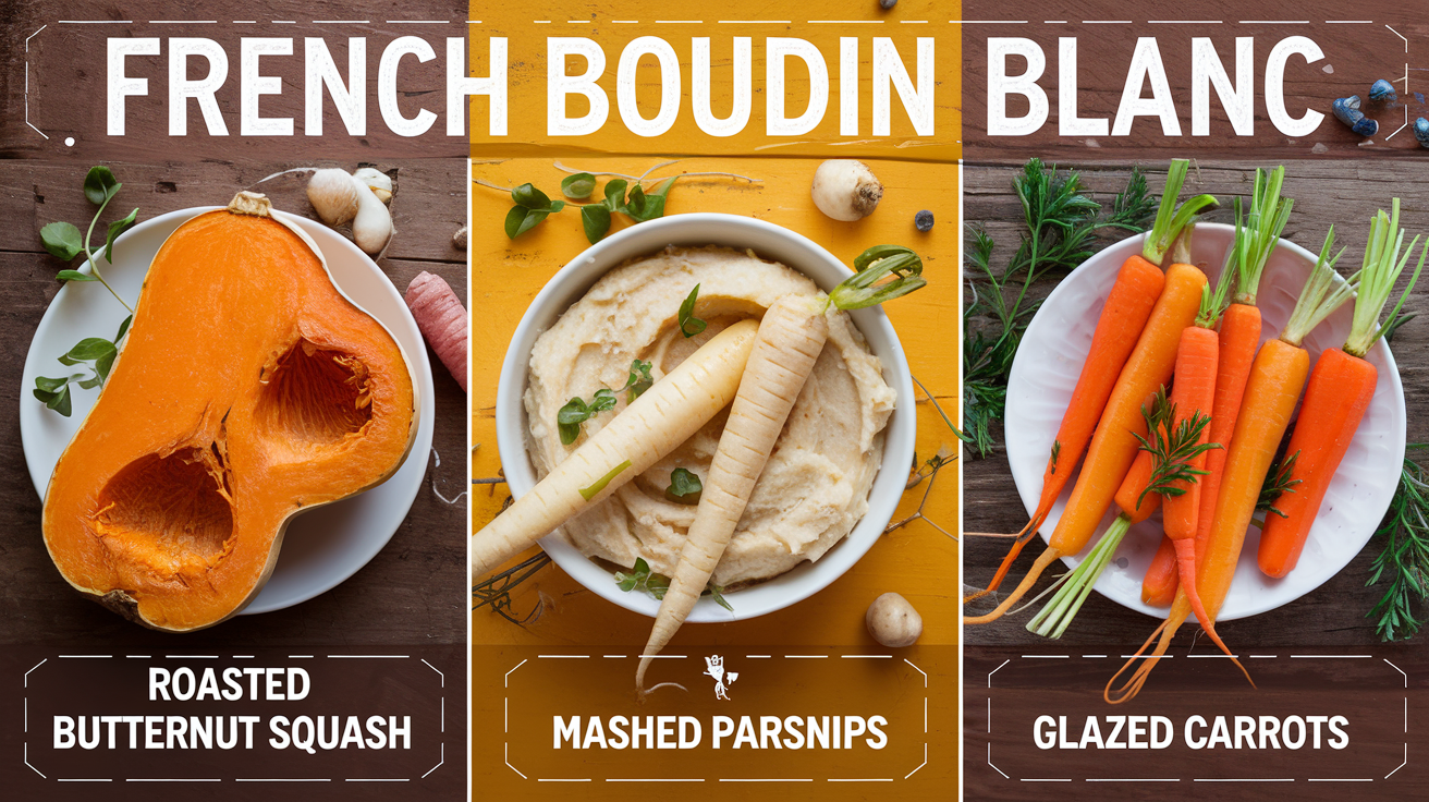 Tableau comparatif des légumes pour accompagner le boudin blanc
