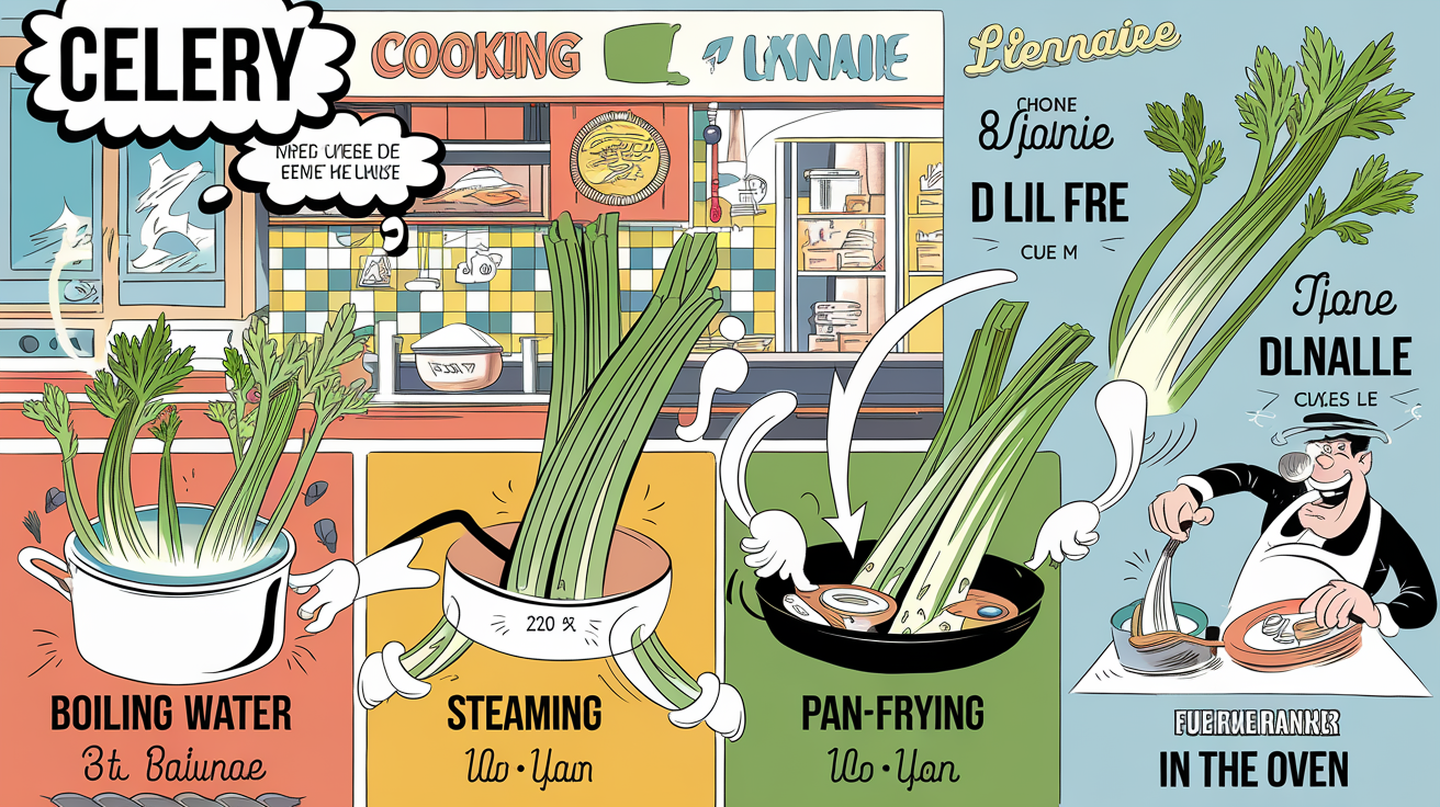 Tableau des temps de cuisson du céleri branche