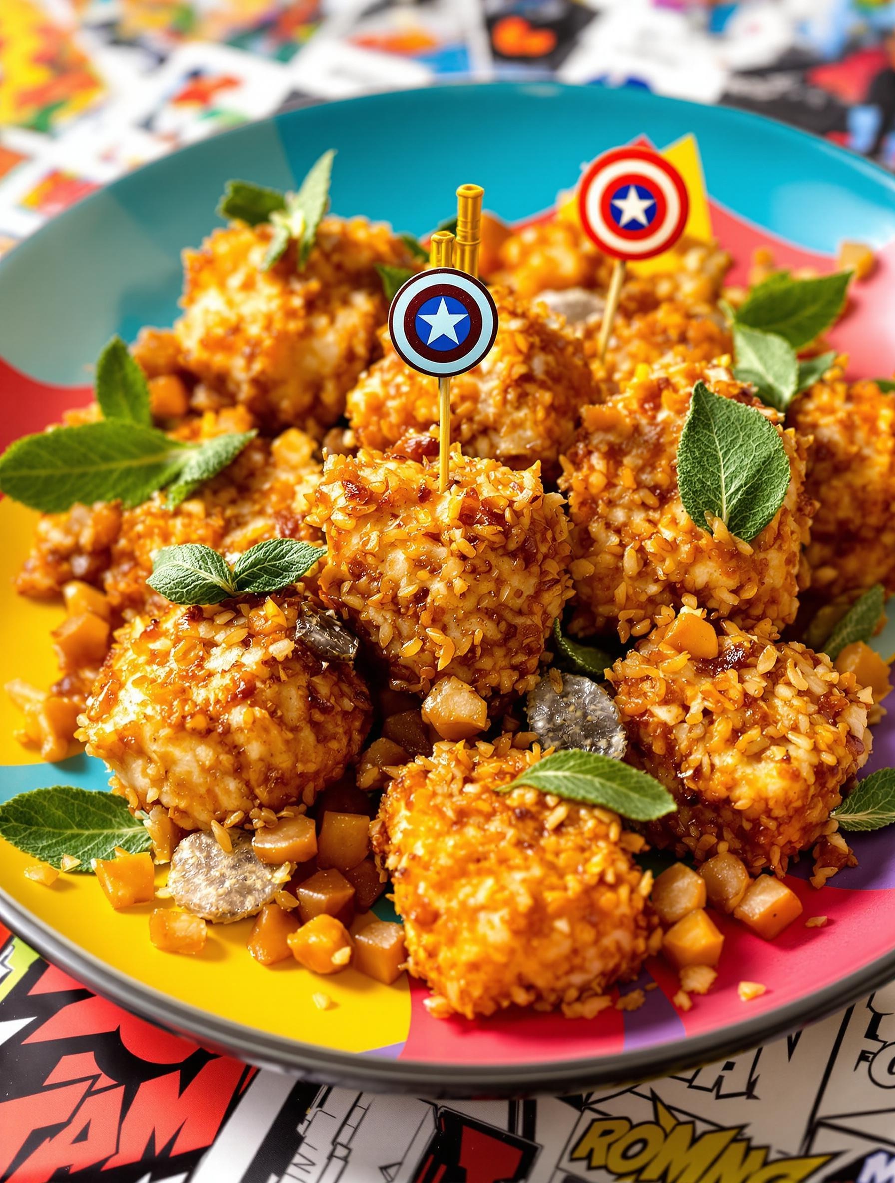 Bloc de tofu mariné à la lyonnaise pané façon nuggets